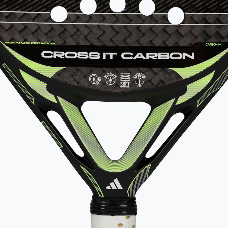 Padel racket adidas Cross IT Carbon 2026 black/lime 8