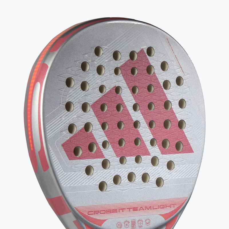 Padel racket adidas Cross IT Team Light 2026 white/pink 5