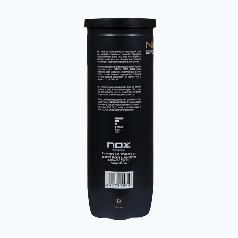 Padel balls NOX Nerbo Speed 3B 3 pack yellow 4