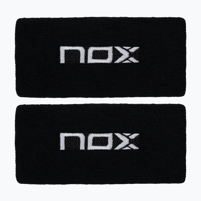 Wrist sweatbands NOX Wristband with Logo 2 szt. black/white