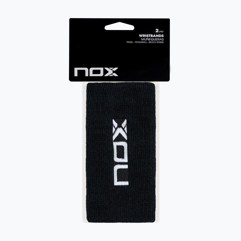Wrist sweatbands NOX Wristband with Logo 2 szt. black/white 2