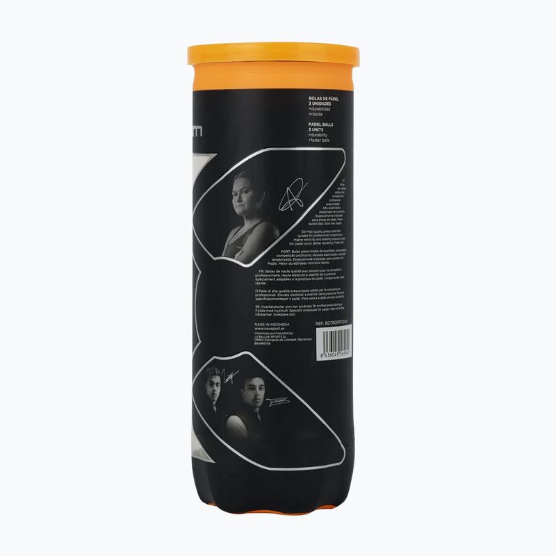 Padel balls NOX Pro Titanium 3 pcs yellow 2
