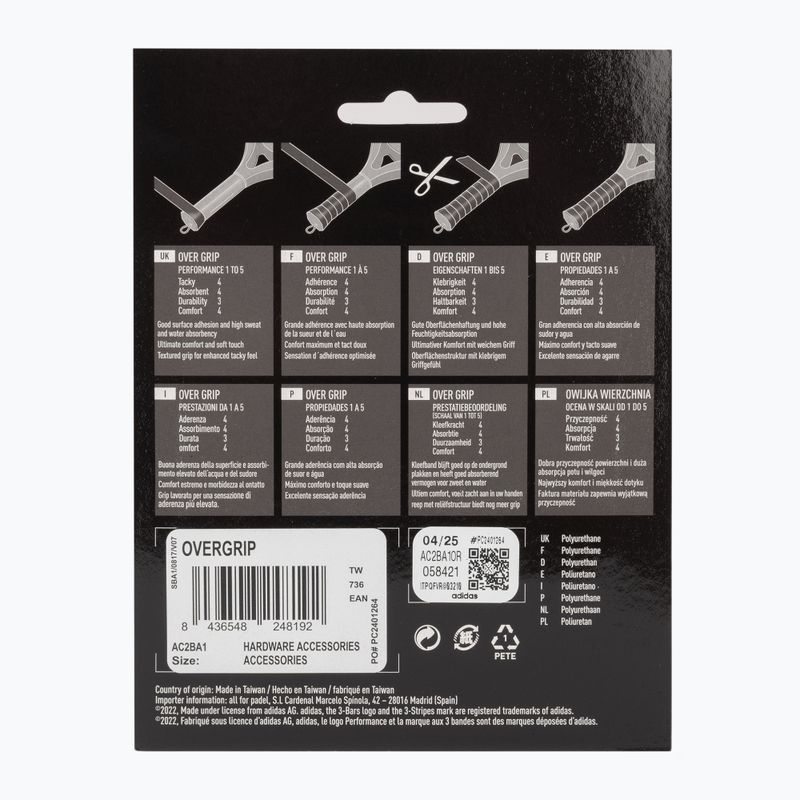 Padel racket wraps adidas Padel Overgrip Set 3 pcs. orange 2