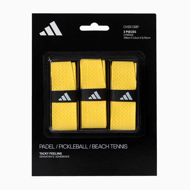 Padel racket wraps adidas Padel Overgrip Set 3 pcs. yellow 3