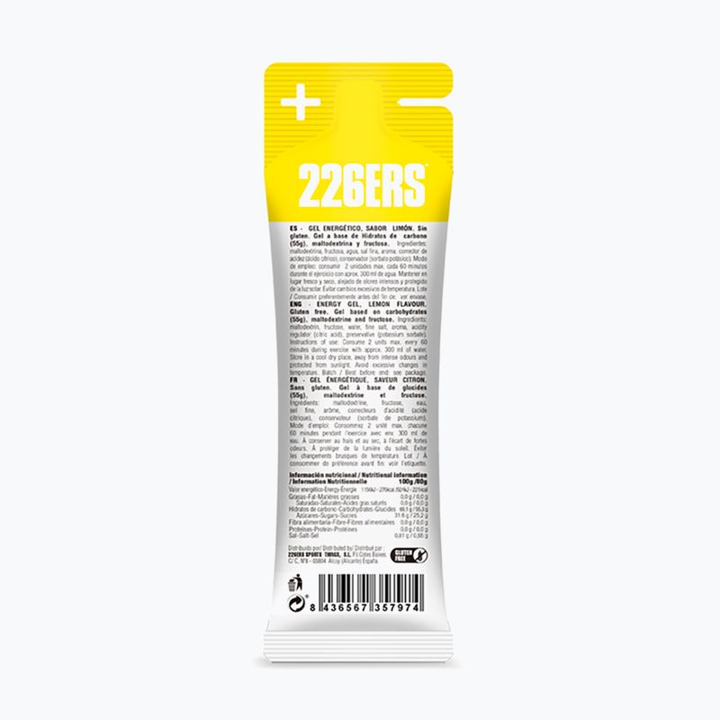 226ERS High Fructose Energy Gel 80g lemon 2
