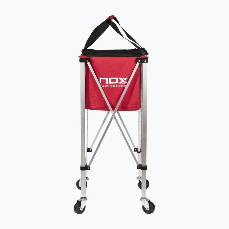 Ball basket Nox Foldable Balls Basket With Wheels Red 2