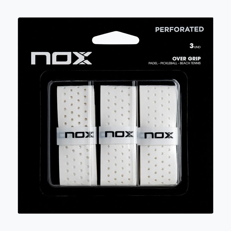 Padel wraps NOX Pro Perforated Overgrip 3 pcs. white