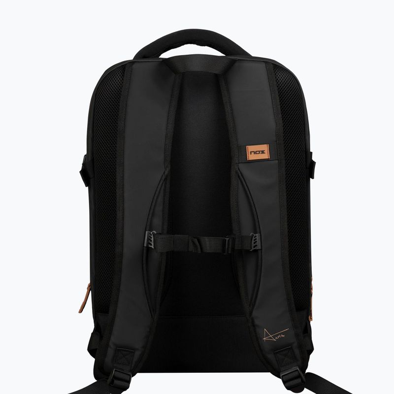 Padel backpack NOX Luxury Open Series Backpack 30 l black/brown 3