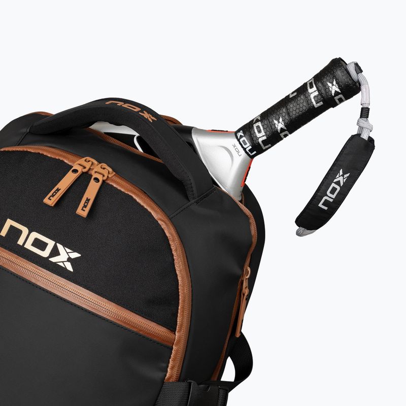 Padel backpack NOX Luxury Open Series Backpack 30 l black/brown 6