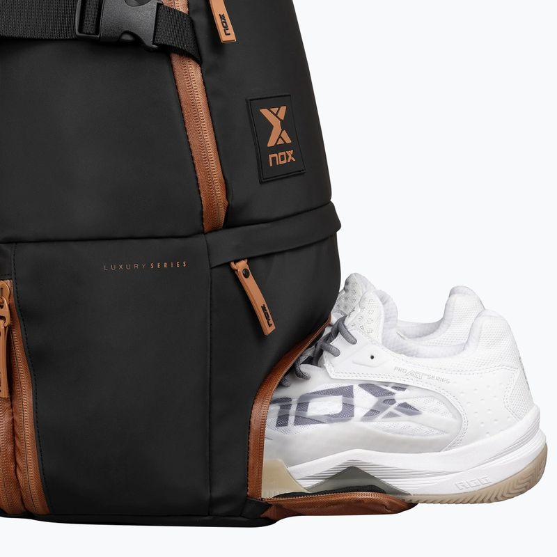 Padel backpack NOX Luxury Open Series Backpack 30 l black/brown 10