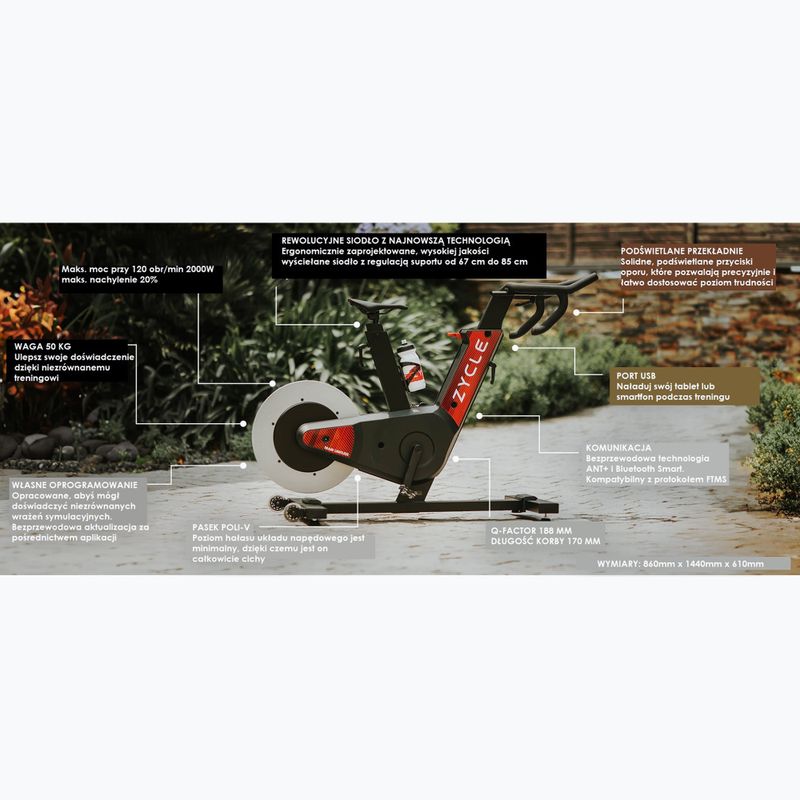 ZYCLE Smart Zbike 2 bike trainer black/red 5