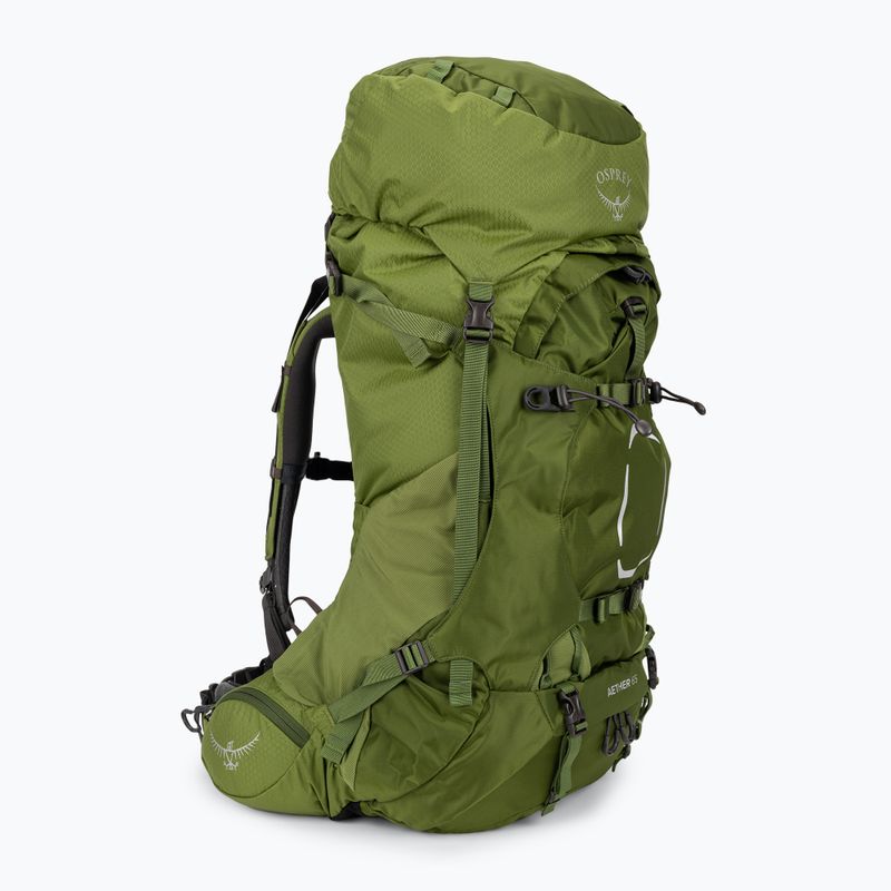 Men's trekking backpack Osprey Aether 65 l garlic mustard green 2