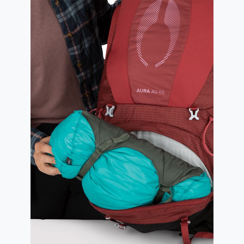 Women's trekking backpack Osprey Aura AG 65 l XS-S berry sorbet red 12