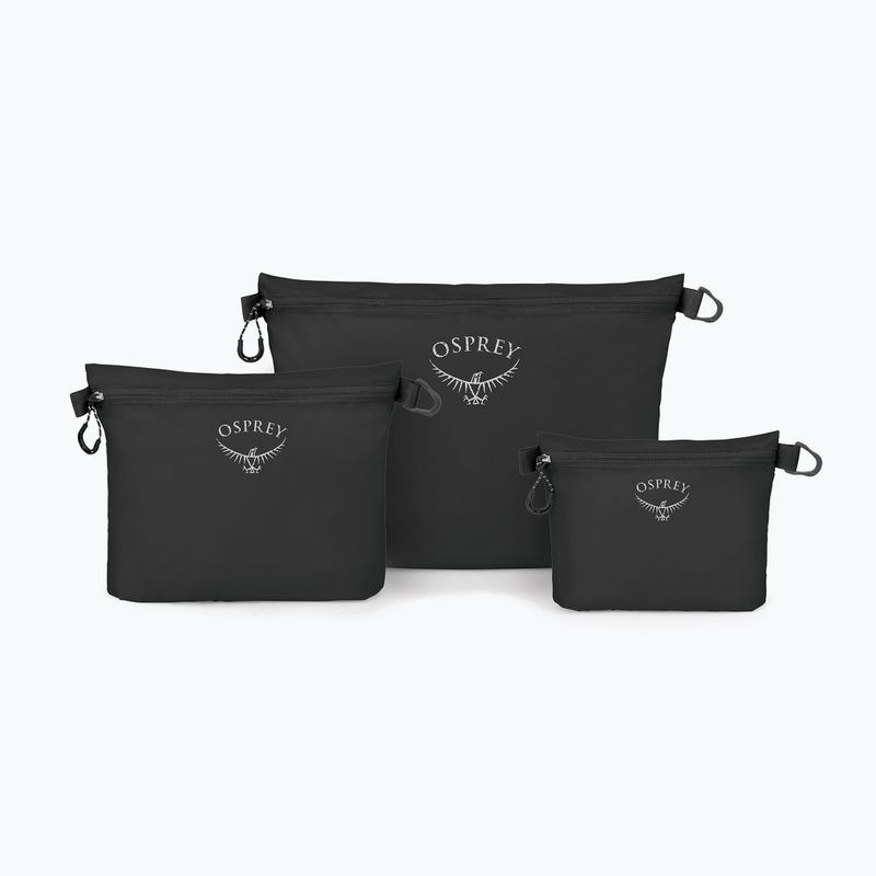 Osprey Ultralight Zipper Sack Set of 3 organisers black.