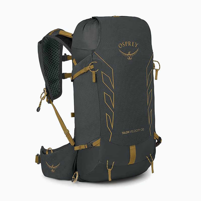 Men's hiking backpack Osprey Talon Velocity 20 l dark charcoal/tumbleweed yellow 2