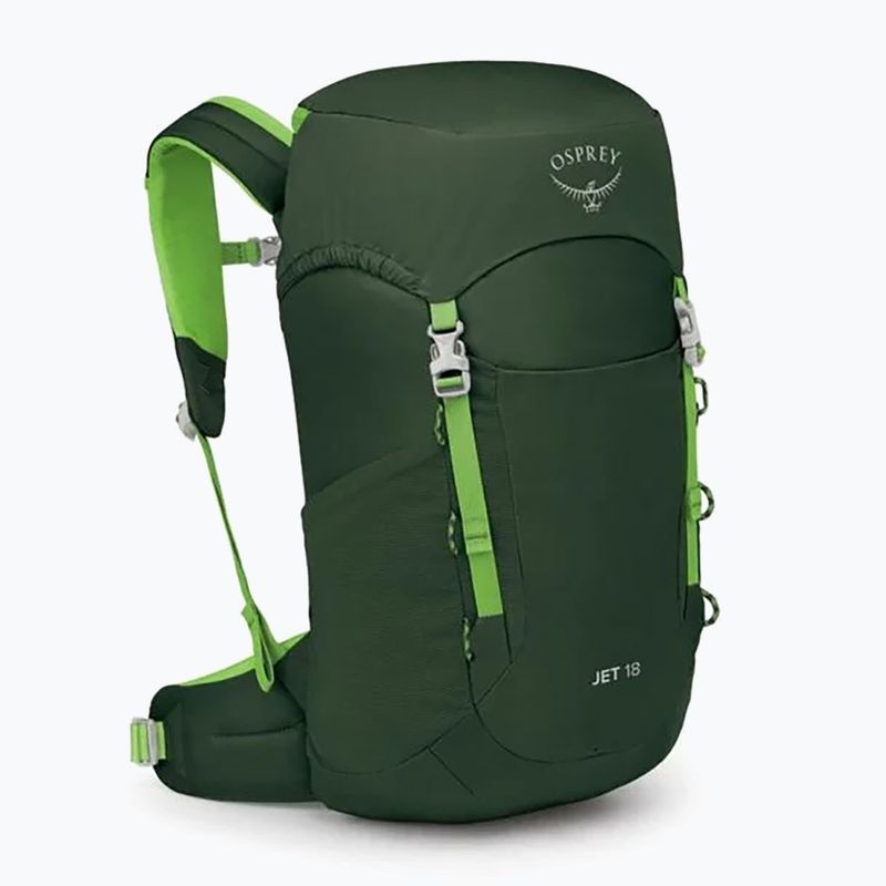 Children's hiking backpack Osprey Jet 18 l green canopy/ limeline green 3