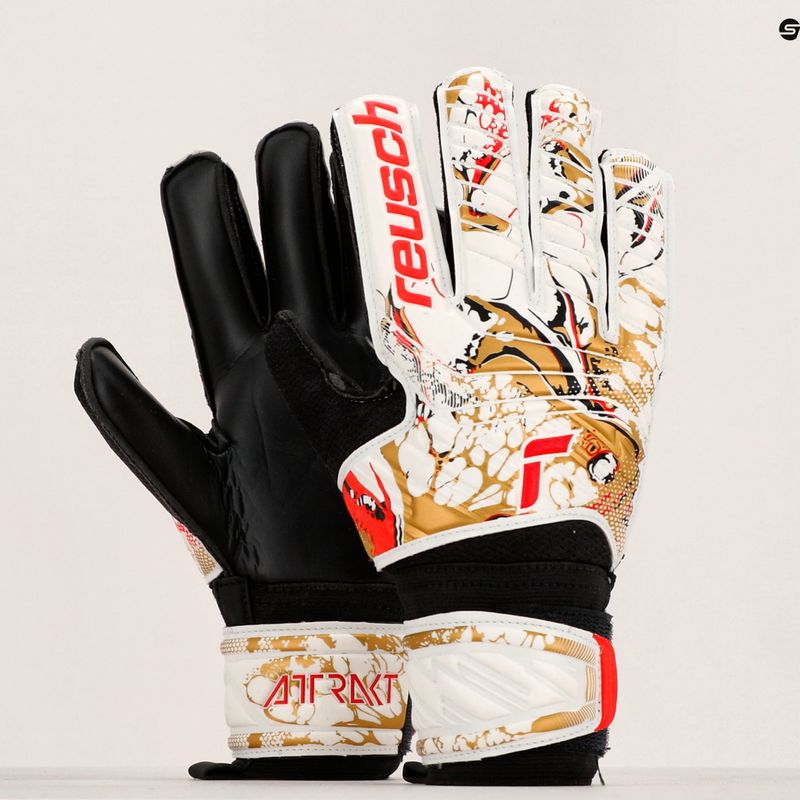 Reusch Attrakt Solid goalkeeper gloves white 5370515-1131 10