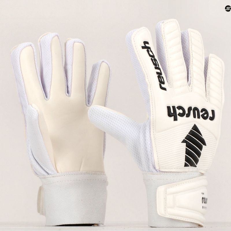 Reusch Legacy Arrow Solid Junior children's goalkeeper gloves white 5372504-1100 6