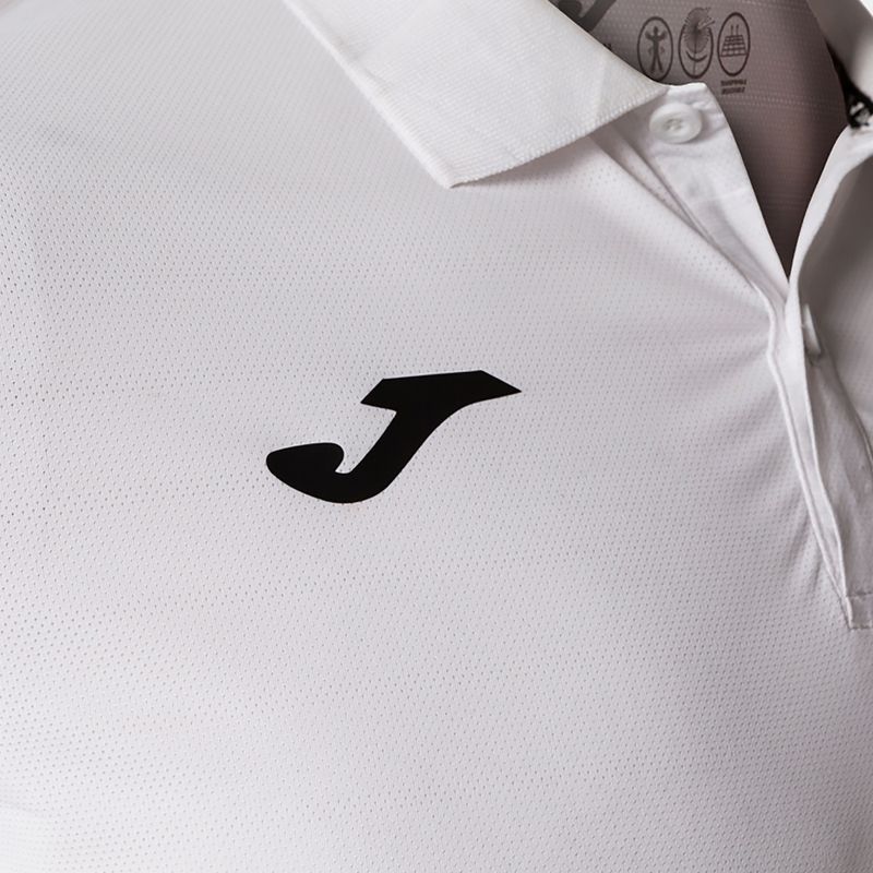 Men's tennis polo shirt Joma Torneo white 3