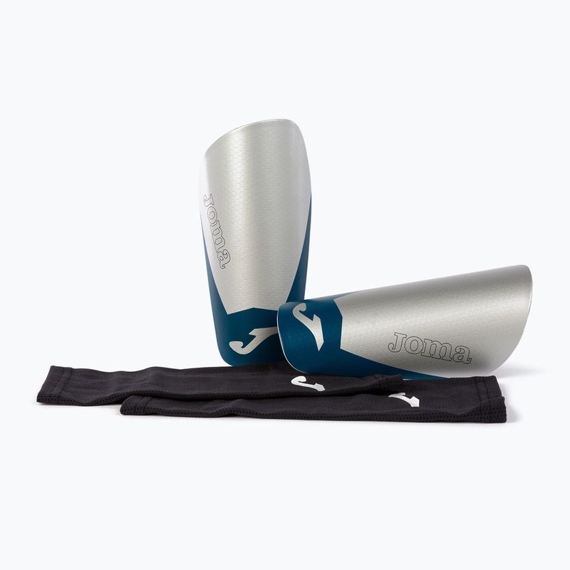 Joma Espinilleras J-Pro silver-blue shin guards 400861.265 5