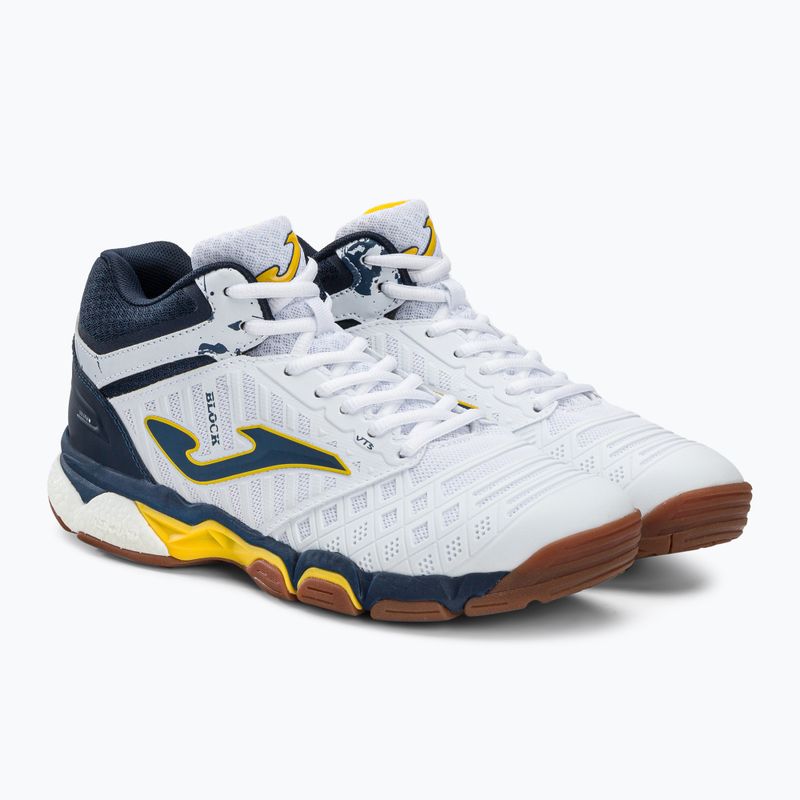 Joma men's volleyball shoes V.Block 2202 white and navy blue VBLOKW2202 4