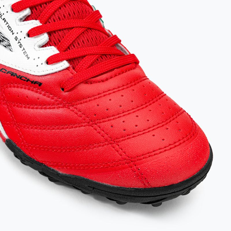 Men's Joma Cancha TF football boots red/white/green 8