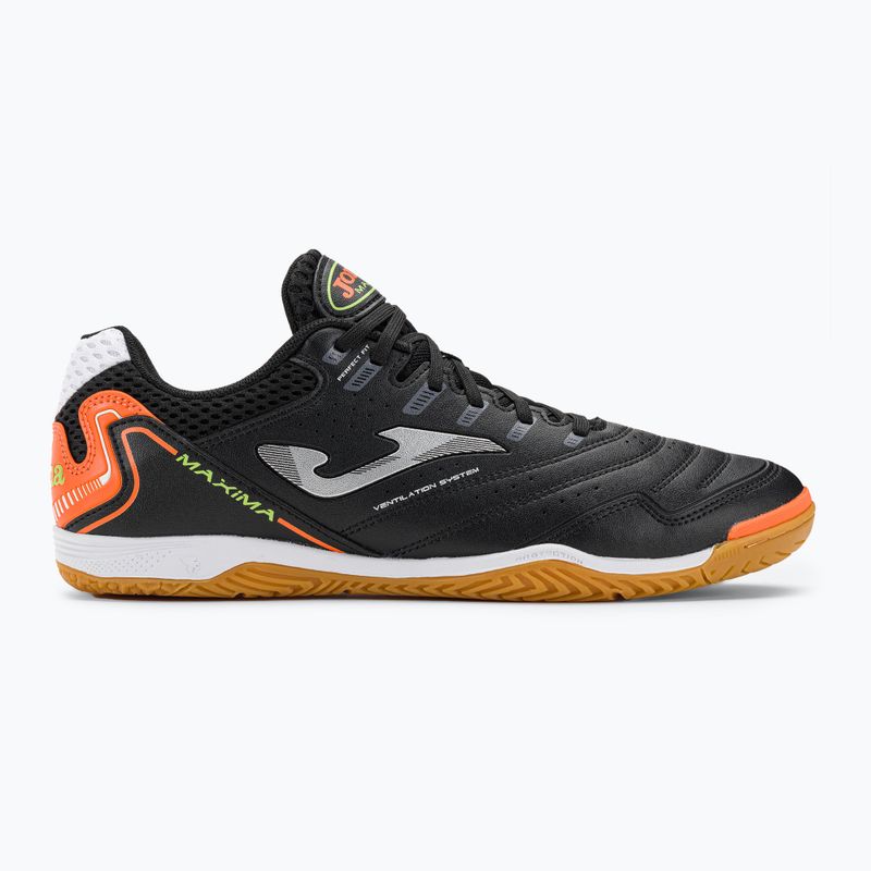 Men's Joma Maxima IN football boots black/orange 2