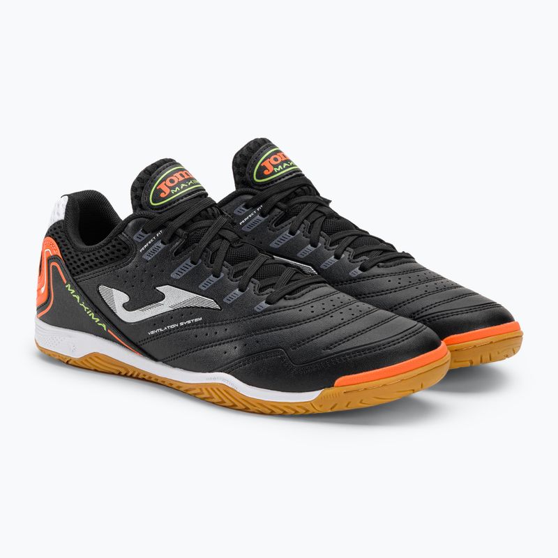 Men's Joma Maxima IN football boots black/orange 5