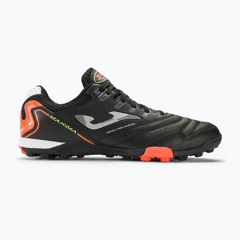 Men's Joma Maxima TF football boots black/orange 2