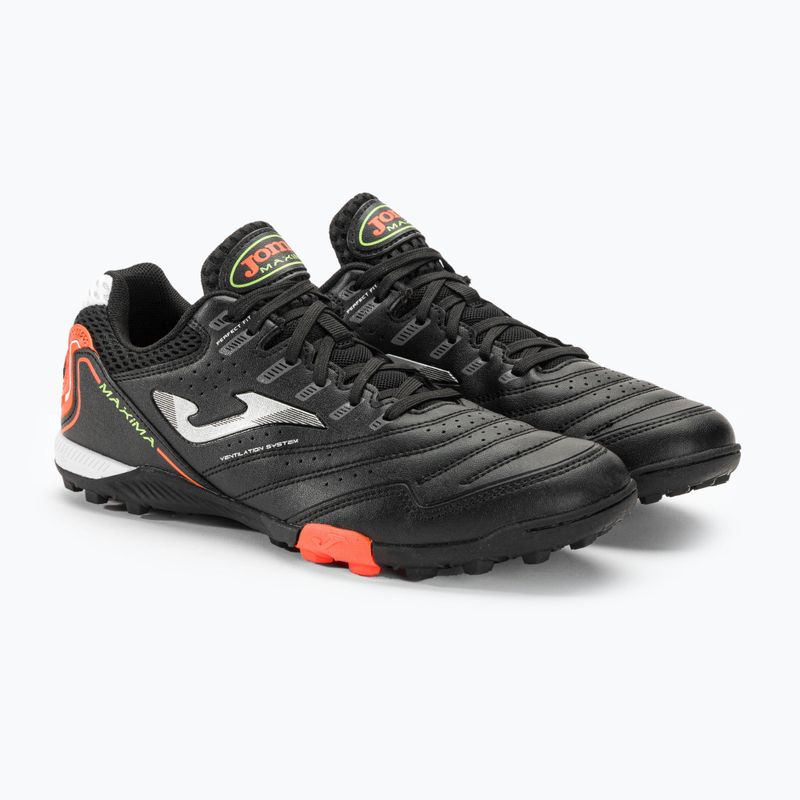 Men's Joma Maxima TF football boots black/orange 5