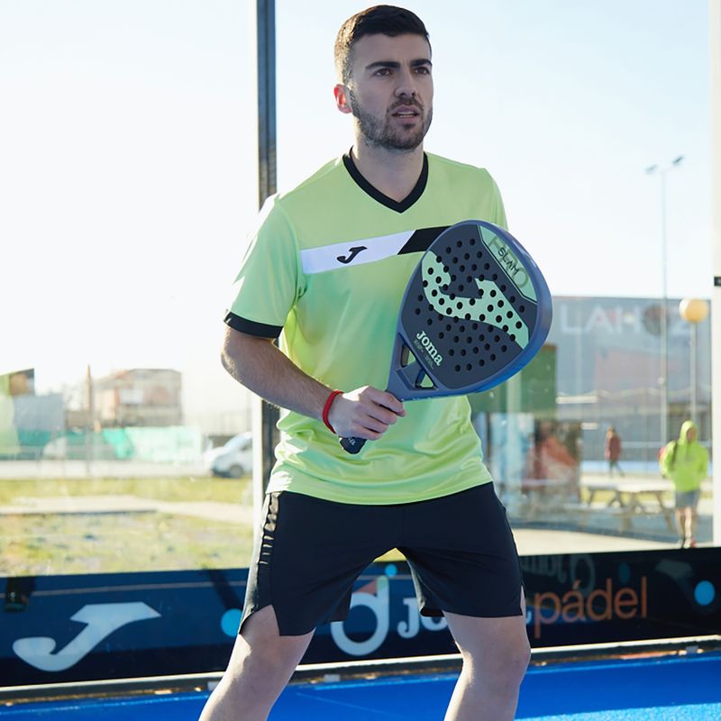 Men's tennis shirt Joma Court lime/black 8