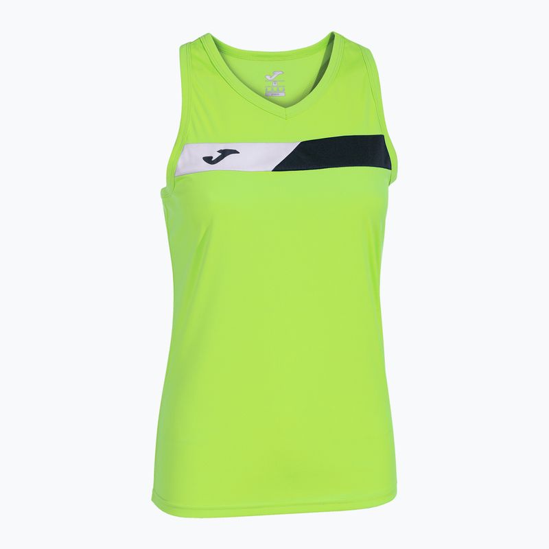 Women's tennis tank top Joma Court Sleeveless lime/black