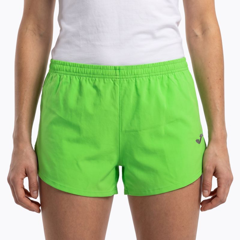 Joma Olimpia fluor green running shorts 4