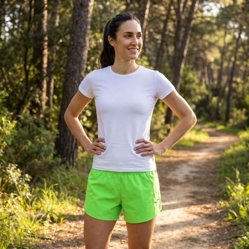 Joma Olimpia fluor green running shorts 10