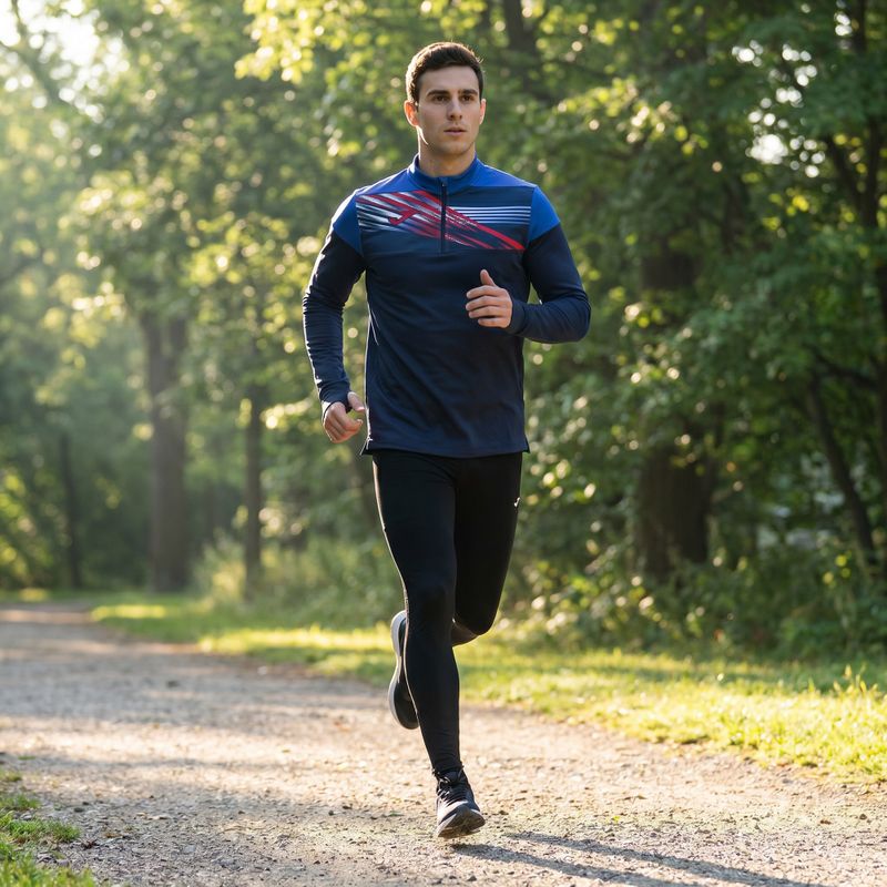 Men's Joma Elite X navy blue running sweatshirt 901810.337 11