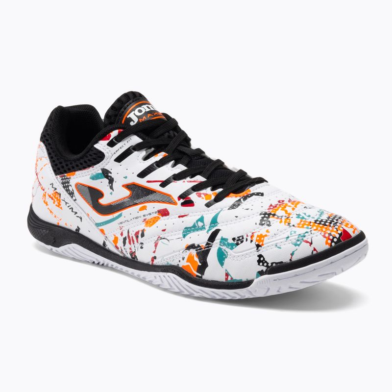Men's Joma Maxima IN football boots white/orange/red