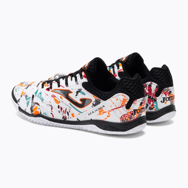 Men's Joma Maxima IN football boots white/orange/red 4