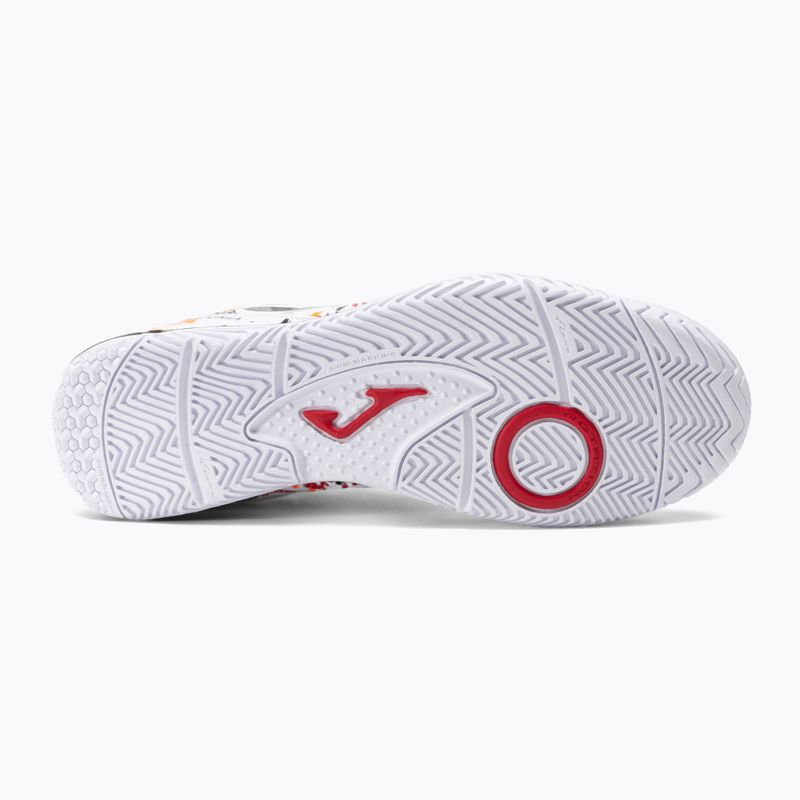 Men's Joma Maxima IN football boots white/orange/red 6