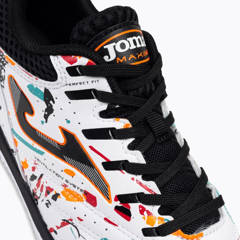 Men's Joma Maxima IN football boots white/orange/red 9