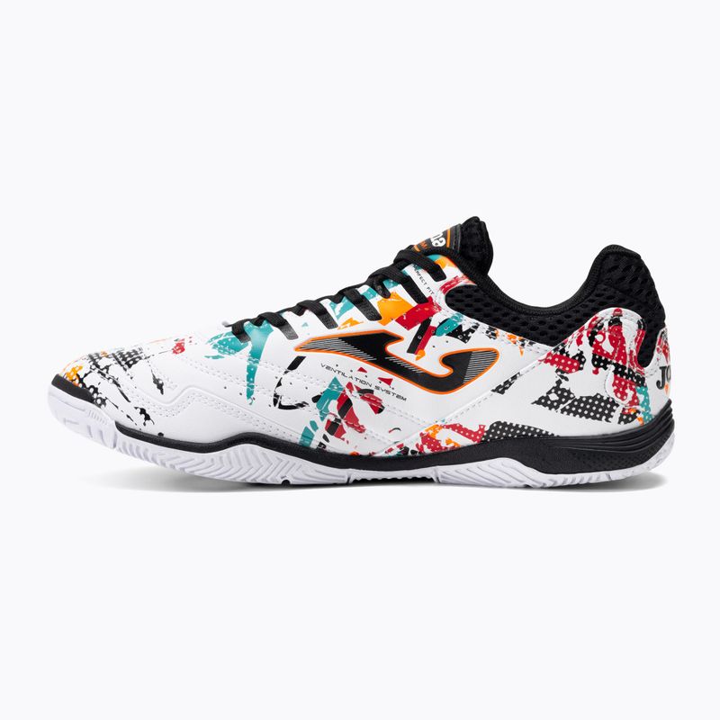 Men's Joma Maxima IN football boots white/orange/red 3