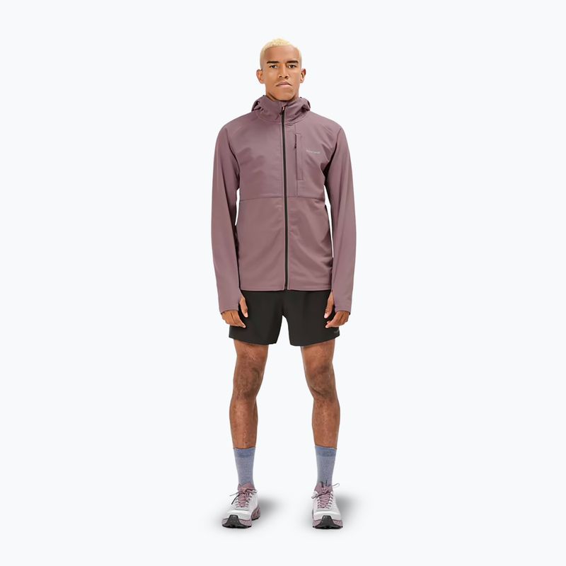 Men's NNormal Active Warm albergini/purple running jacket 2