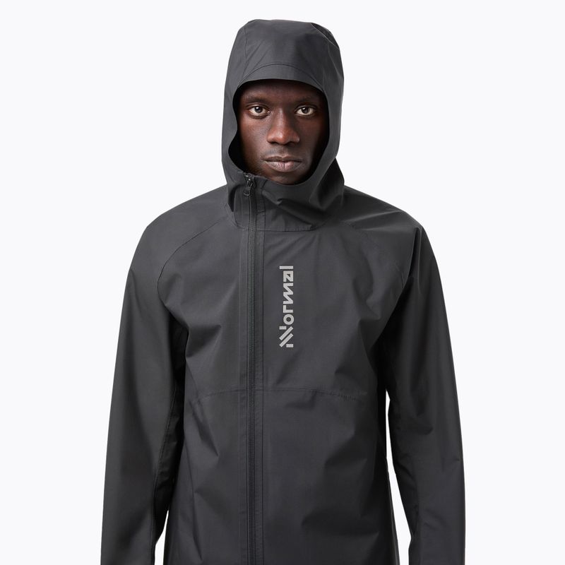 Men's running jacket NNormal Trail Rain black 5