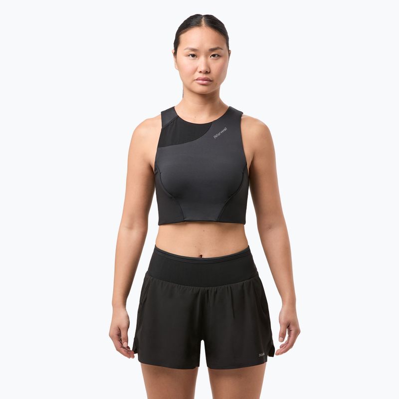 Women's running tank top NNormal Trail Cropped Top black 2