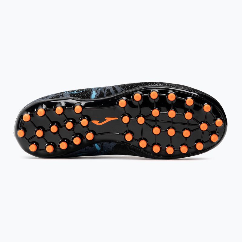 Children's football boots Joma Super Copa Jr AG black/turquoise 5
