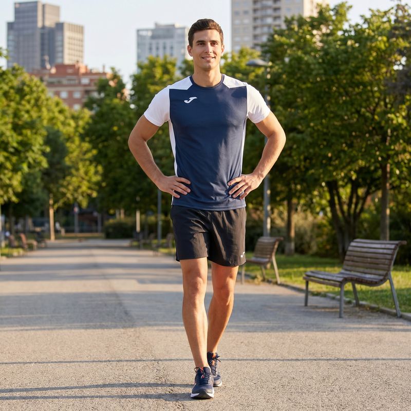 Men's Joma Record II running shirt navy/white 5