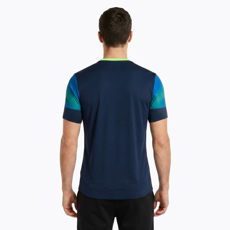 Men's Joma Elite XI navy/fluor green running shirt 2