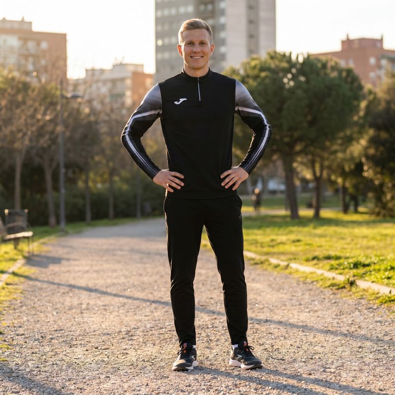 Men's running sweatshirt Joma Elite XI black/anthracite 8