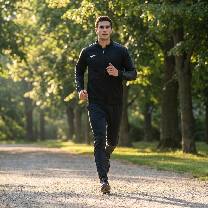 Men's running sweatshirt Joma Elite XI Full Zip black/anthracite 9