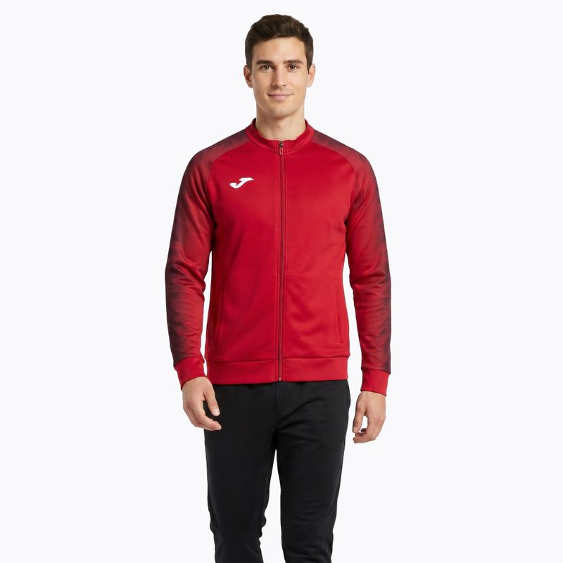Men's Joma Elite XI Full Zip running sweatshirt red 2