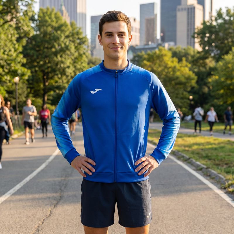 Men's running sweatshirt Joma Elite XI Full Zip royal 10